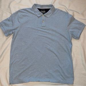 Chaps polo shirt, Men’s L, 96% cotton and 4% spandex,